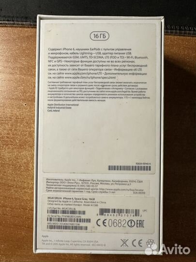 iPhone 6, 16 ГБ