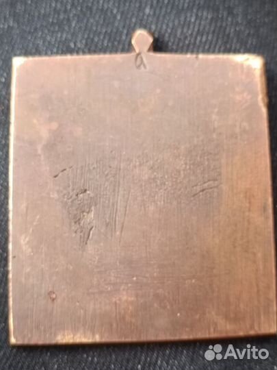 Икона медь-эмаль Николай Чудотворец