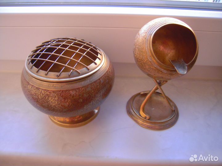 Пепельница латунь Индия винтаж