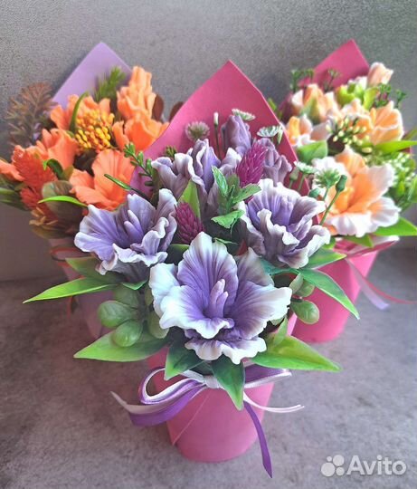 Букет цветов из мыла. Подарок учителю