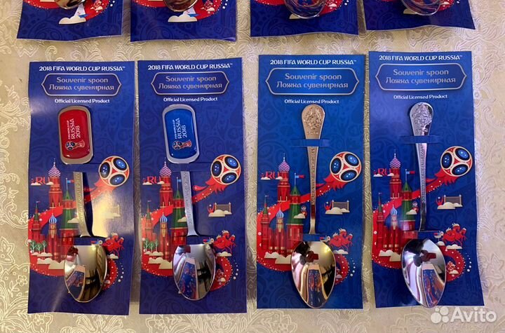 Набор из 8 Лицензионных ложек Fifa. Чм 2018