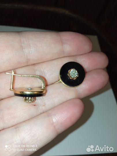 Антикварные серьги с бриллиантами