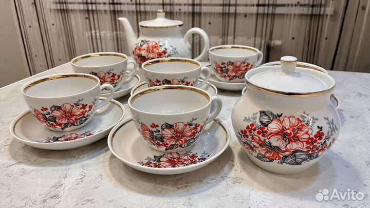 СССР,Вербилки,чайный сервиз из фарфора