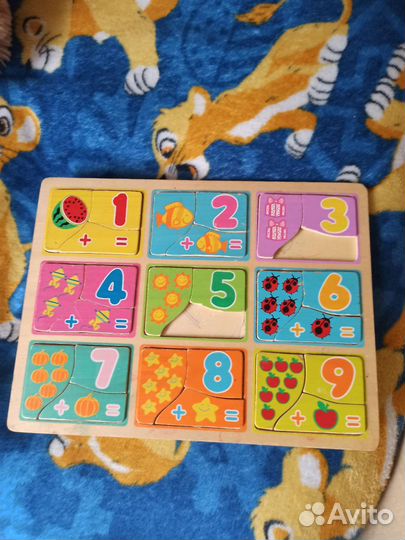 Развивающий кубик дерево