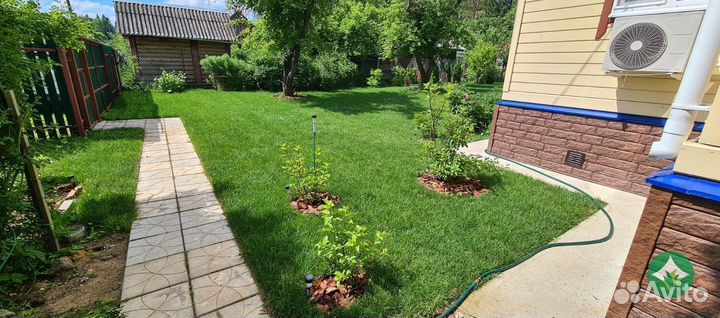 Рулонный газон. Укладка рулонного газона