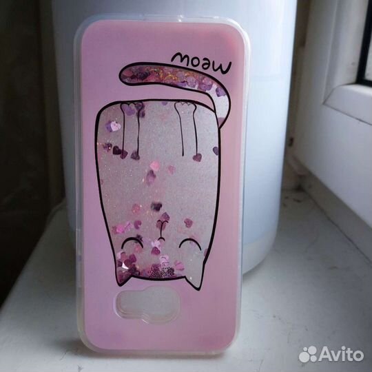 Жидкий чехол на самсунг гэлакси A5 с кошкой