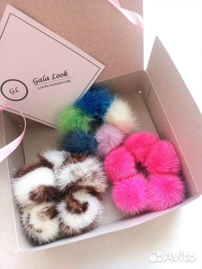 Набор норковых резинок для волос