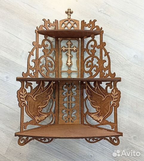 Полка для икон, иконостас угловой