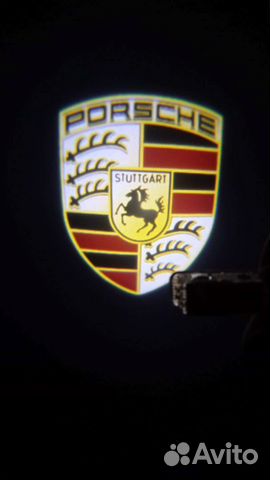 Подсветка в двери с проекцией логотипа Порш
