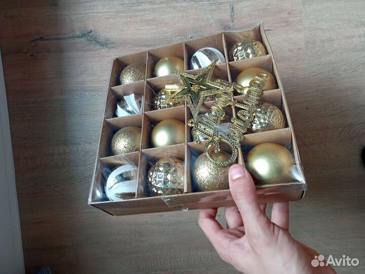 Новогодний набор елочный шаров 18 шт