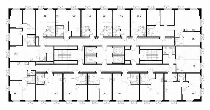 3-к. квартира, 81,6 м², 17/25 эт.