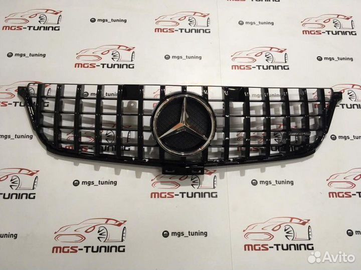Решетка на Mercedes ML w166 GT Chrome звезда AMG