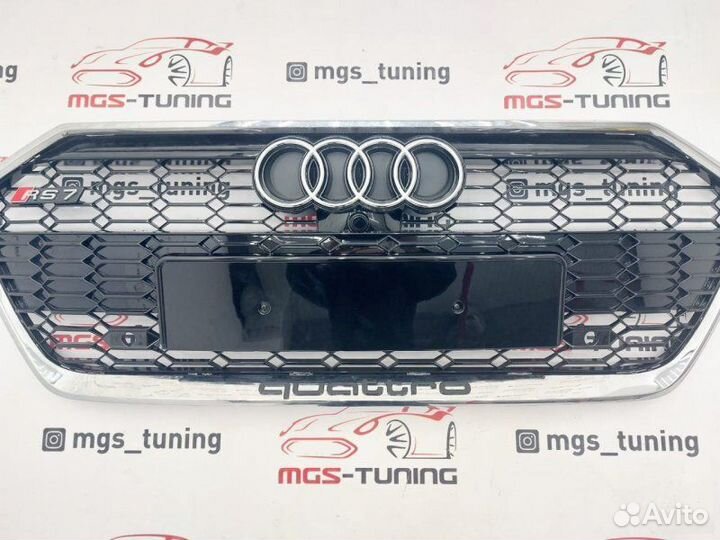 Решетка на Audi A7 в стиле RS7 17+ гг. дизайн 1