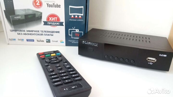 Тв приставка Lumax DV3211HD. Эфирная и кабельная