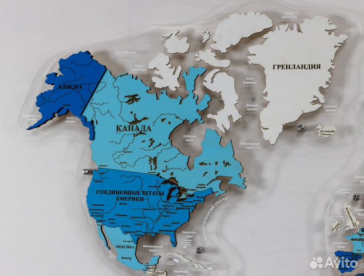 Деревянные карты мира