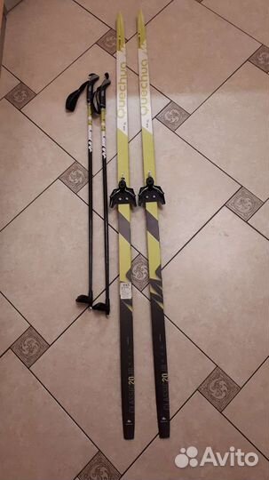 Лыжи беговые 170, палки 100, 115