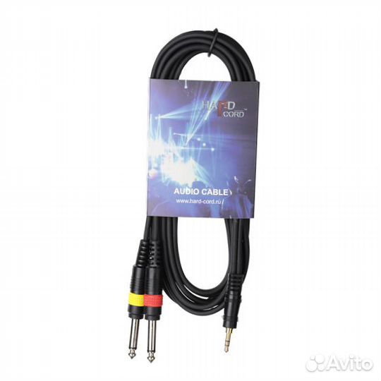 HardCord AJC-15 аудио кабель mini джек стерео-2 Jack mono 1.5m