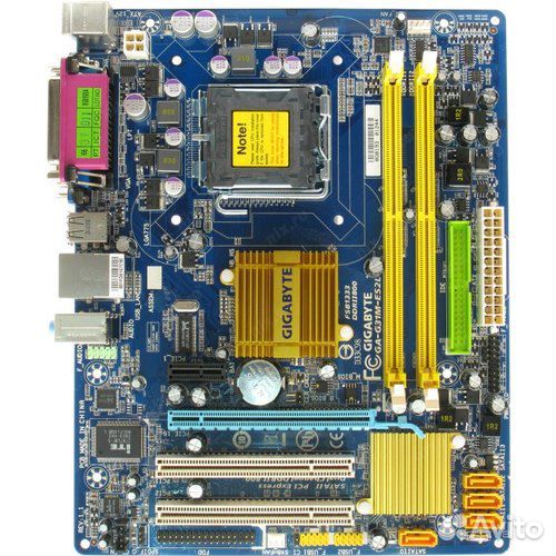 Материнская плата 775 + процессор 2 ядра куллер