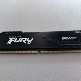 Оперативная память Kingston fury Beast Black 8gb