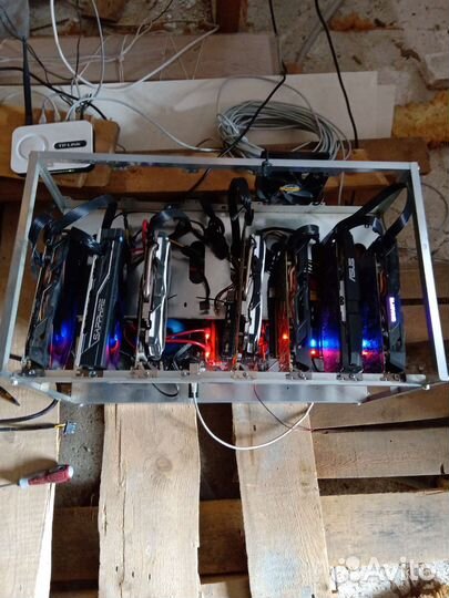 Риг на 7 картах rx570 и rx580 4gb
