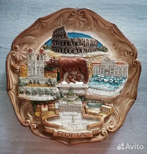 Тарелка декоративная керамика