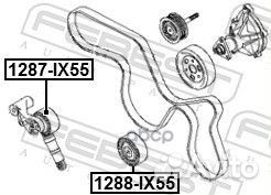 Ролик обводной приводного ремня hyundai IX55 07