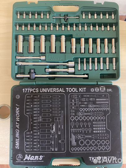 Набор инструментов Hans TK-177, с трещоткой