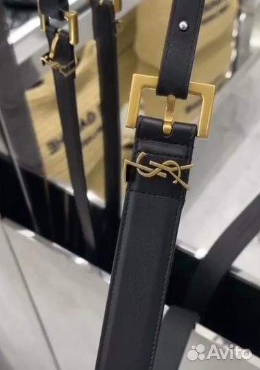 Ремень yves saint laurent 90 см ширина 2 см
