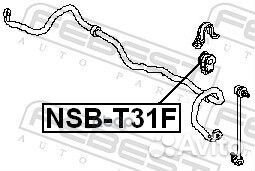 Втулка переднего стабилизатора D22 (nissan qash