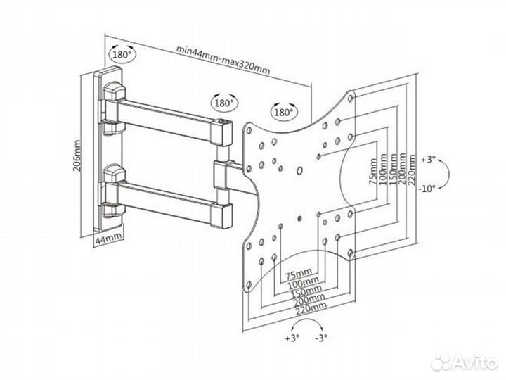 Кронштейн для LCD/LED тв 15