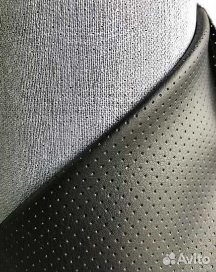 Чëрная экокожа для автотюнинга авто ширина 1,4