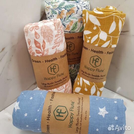 Муслиновые пеленки 120х110