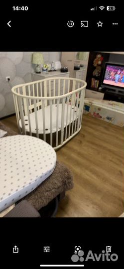 Кроватка трансформер круглая