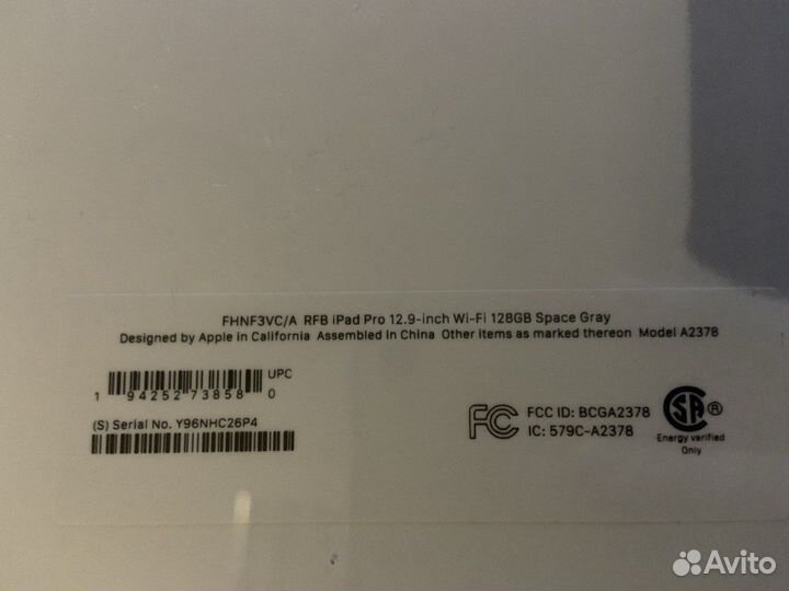 iPad Pro 12 2021 128 Wi-Fi Gray RFB