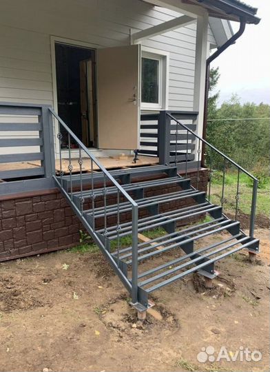 Забежная лестница с установкой