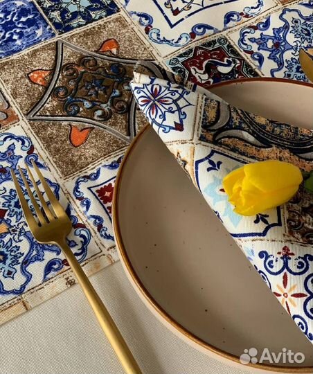 Скатерть водоотталкивающая Мозайка