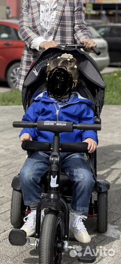 Велосипед детский с родительской ручкой