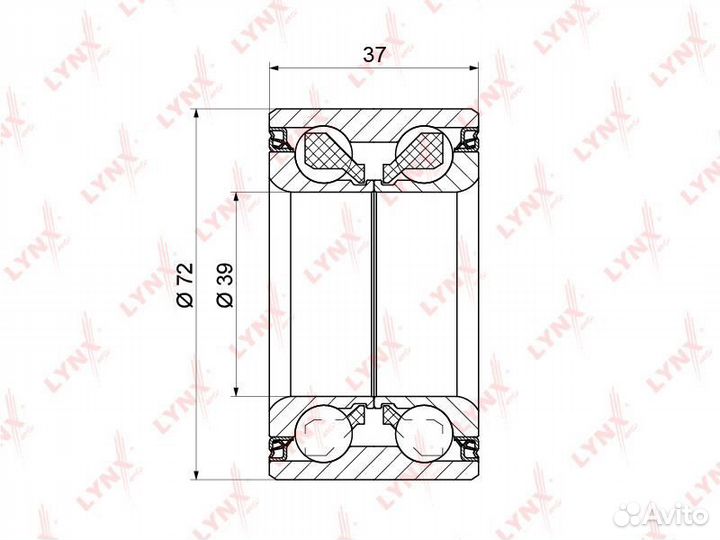 Подшипник ступ.daewoo nexia/lanos/nubira 97-03 пер
