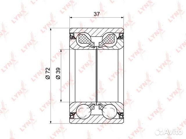 Подшипник ступ.daewoo nexia/lanos/nubira 97-03 пер