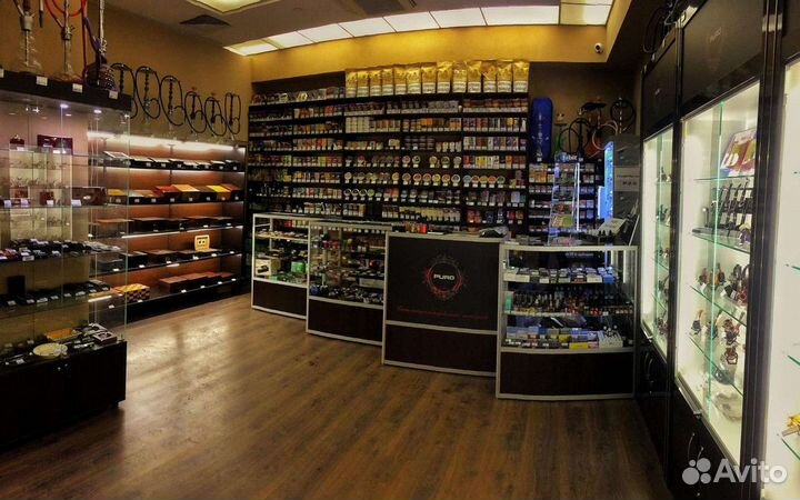 Табачный магазин с оборудованием и доходом