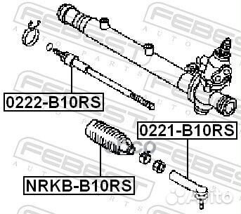 Наконечник рулевой 0221-B10RS 0221-B10RS Febest