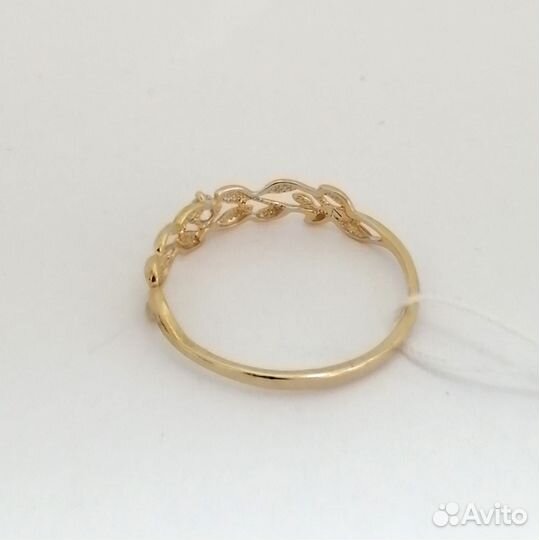 Кольцо / размер 17,5 / 0,93г / Золото585 / фианиты круглые