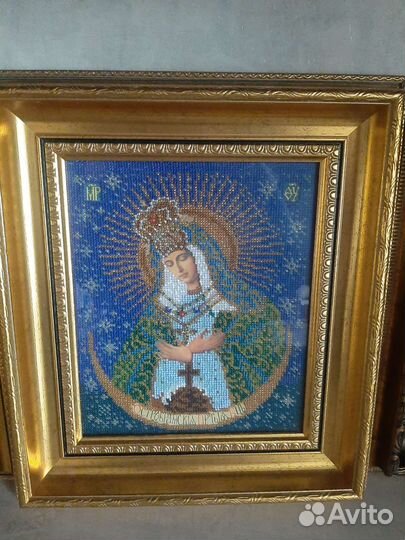 Икона вышитая чешским бисером