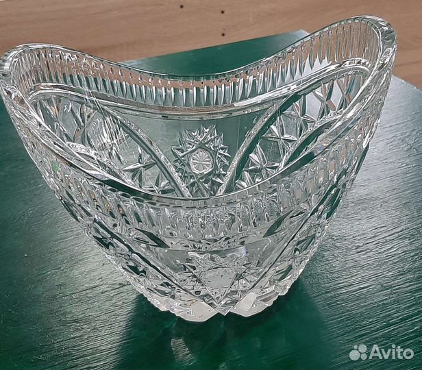 Хрустальная ваза для фруктов СССР