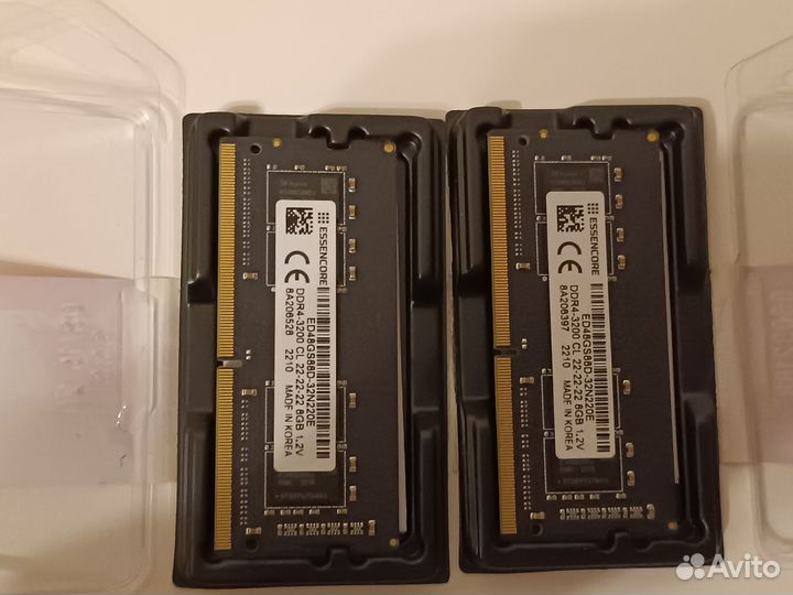Для ноутбука So-Dimm Essencore ddr4 2х8gb 3200Mhz