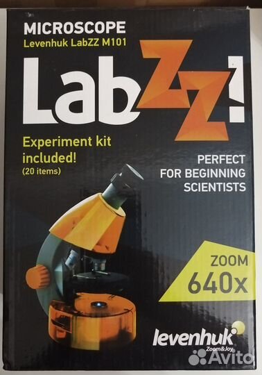 Новый Микроскоп Levenhuk LabZZ MV1 цвет Amethyst