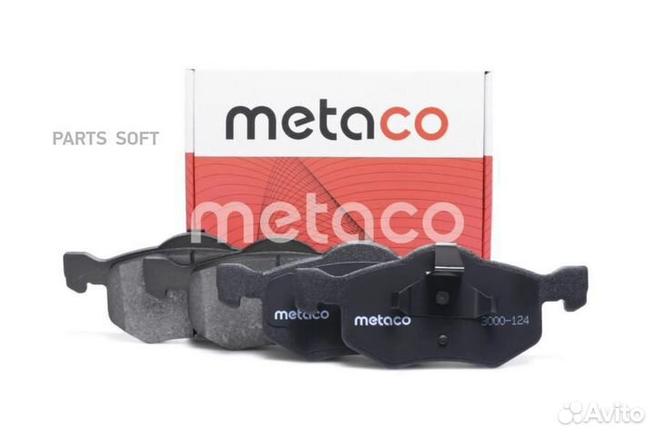 Metaco 3000-124 Колодки тормозные передние к-кт Ma