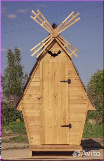 Дачный туалет с декором и установкой FZP
