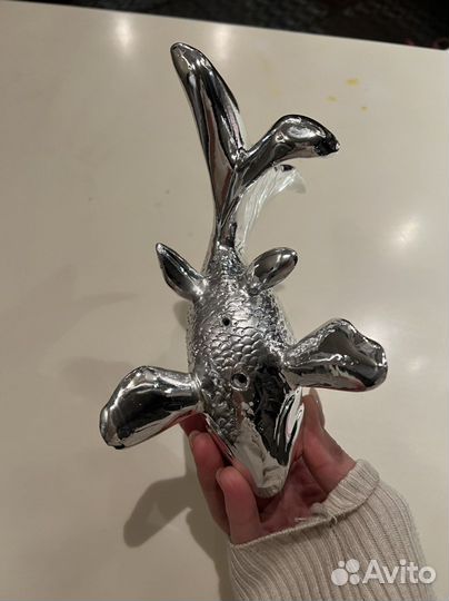 Фигурка рыбка серебро