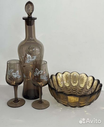 Цветное стекло, графин